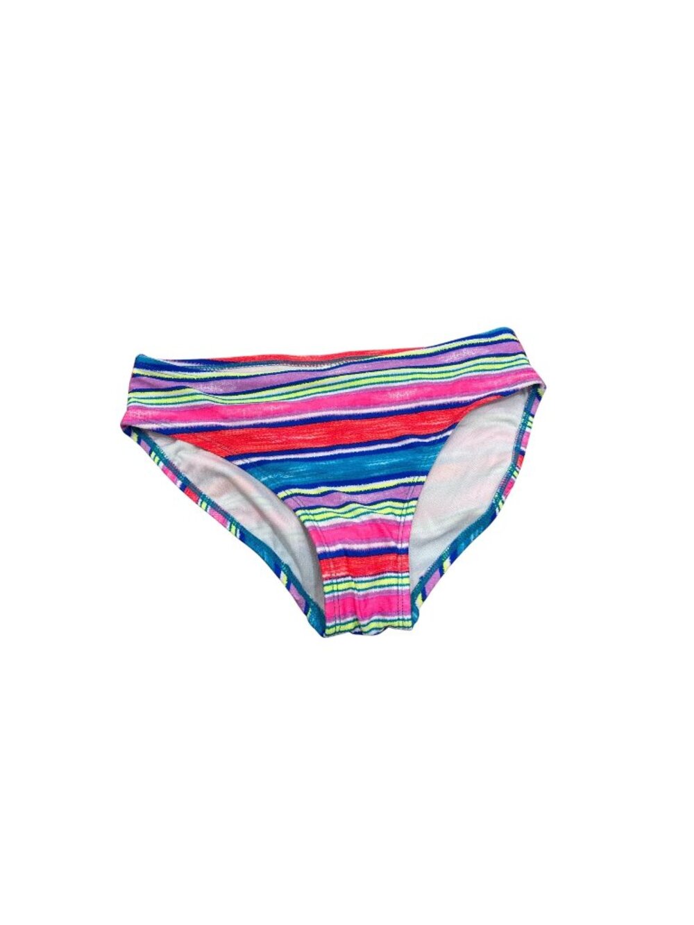 Cat & Jack Large Striped Multicolor Recycled Bikini Bottoms Retro Nostalgia Core